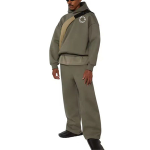 Us <b>Size</b> High Quality 450 GSM 100% Cotton OEM Custom Men's Sweatsuit Men French Terry Wholesale Tracksuit <b>Jogger</b> <b>Set</b> 2 Piece <b>Sets</b> - Product Image 5