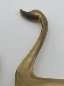 Escultura Artesanal de Pareja de Cisnes de Latón, Elegantes Figuras de Aves, Estatuas de Cisnes de Metal de Lujo, Decoración para Mesa, Hogar u Oficina - Product Image 6