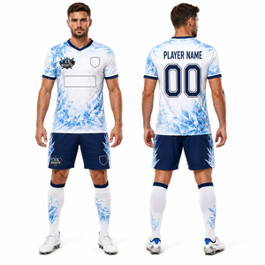Nuevo Conjunto de Uniforme de Fútbol Profesional, Tejido Profesional para Partidos, Ligero, de Secado Rápido, Elástico, de Poliéster Reciclado Avanzado - Product Image 1
