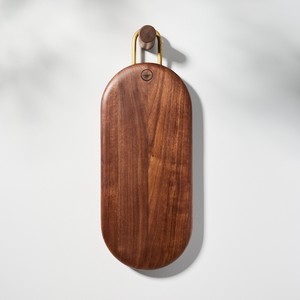 Planche à découper en bois pour la cuisine, antibactérienne, avec rainure pour la poignée, compatible lave-vaisselle, légère, sans danger pour les aliments, avec support en laiton - Product Image 3