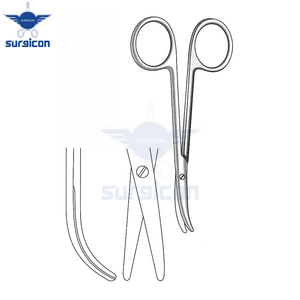 Tijeras Fomon de 11.5 cm (4½ Pulgadas), Curvas, de Acero Inoxidable, Reutilizables, Quirúrgicas, para Rinoplastia, ORL, Cirugía Plástica, Cosmética y Nasal - Product Image 3