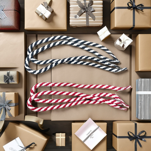 Cuerda de poliéster trenzada ecológica para asas de bolsas de papel con gancho y extremo metálico para prendas y calzado - Product Image 3