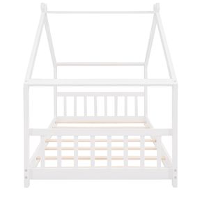 Letto a capanna in legno bianco per bambini, misura Twin - Product Image 4