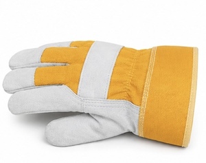 Gants de travail industriels fiables en cuir antidérapants et résistants à la chaleur, personnalisables pour les besoins du lieu de travail - Product Image 4