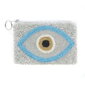 Pochette de soirée de luxe faite à la main avec perles brodées et motif éclair, sac à main pour soirée - Product Image 5