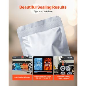 Sigillatrice a Nastro Orizzontale Continua con Larghezza di Sigillatura 0,24-0,47 Pollici, Stampa a Inchiostro, Temperatura e Velocità Regolabili - Product Image 5