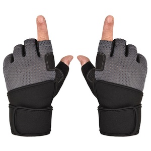 Heavy Duty Leather Neoprene Gym Gloves for Unisex Use-Non-Slip Durable Waterproof Half Finger Sports Gym Weight Lifting CrossFit - Product Image 4