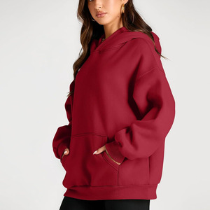 Sudadera con Capucha de Punto de Invierno de Alta Calidad para Mujer, Transpirable, de Secado Rápido, Hombros Caídos, Corte Ajustado, 100% Algodón, Logotipo Frontal - Product Image 3