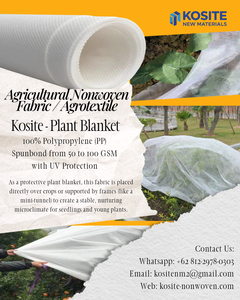 ผ้าไม่ทอทางการเกษตร - ผ้าคลุมต้นไม้ Kosite - โพลีโพรพิลีน (PP) สปันบอนด์ 100% ความหนา 50 ถึง 100 GSM พร้อมสารป้องกันรังสียูวี - Product Image 6