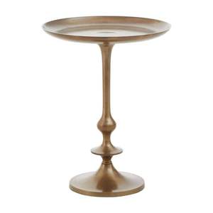 Table d'appoint en métal antique avec plateau en marbre, élégant meuble de salon, pièce d'appoint moderne et luxueuse pour la décoration intérieure - Product Image 1