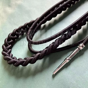 Cordon d'épaule tressé vert avec embout métallique pour accessoires d'uniforme, style classique, cordons d'aiguillette, cordons en nylon et coton. - Product Image 5