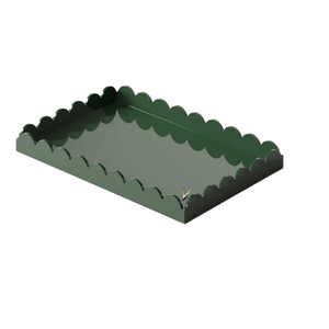 Bandeja de Laca Ecológica Fabricada en Vietnam con Acabado Pulido, Borde Ondulado y Diseño Floral para Cafetería - Product Image 5