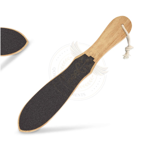 Lima profesional de doble cara con mango largo para pies, raspador de callos con mango de madera - Product Image 1