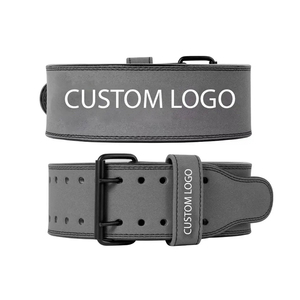 OEM Custom Leather Weightlifting Belt with Heavy Duty Steel Buckle, <b>Adjustable</b> Support for Gym, Powerlifting, Deadlift - Product Image 1
