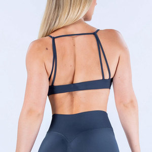Soutien-gorge de sport pour femme personnalisé avec logo privé, extensible dans quatre directions, dos nu, décolleté en V profond, pour yoga, entraînement et gym, à compression - Product Image 6
