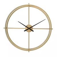 Jam Dinding Analog Kuarsa Abstrak Minimalis Logam Jarum Operasi Senyap Hadiah Pernikahan untuk Dekorasi Rumah Kantor Ruang Tamu