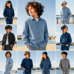 Children Denim <b>Jumpsuit</b> Cotton Boys Girls Casual Overalls Blue Jeans Outfit Kids Fashion Clothes Stock Lot Surplus Kids Denim - Product Image 3