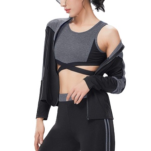 Women's Lightweight Seamless <b>Yoga</b> Crop Top 5-Piece Active Fitness Suit Long Short Sleeve Sports Apparel Maternity Friendly Gym - Product Image 4