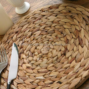 Nuevos Salvamanteles Redondos Duraderos de Jacinto de Agua Natural para Decoración de Mesa de Comedor, Restaurantes y Eventos - Product Image 4