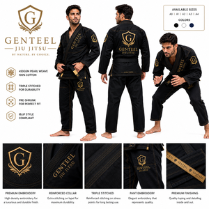 ชุดยิวยิตสู Genteel BJJ GI ผ้าฝ้าย ปักโลโก้ ทรงปกติ สำหรับผู้ชาย ทนทาน ชุดฝึกยิวยิตสู  ขายตรงจากโรงงาน ชุดกิโมโน BJJ - Product Image 5