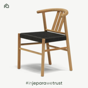 Silla de Comedor Moderna de Madera de Teca con Tapicería de Lino, Diseño Minimalista para Hoteles y Hogares en Estados Unidos - Product Image 6