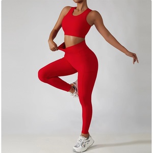 High Waisted Women Sportswear High Elastic Gym <b>Tights</b> Wholesale Running Wear Yoga Suit Sport Wear Fitness Yoga Wear - Product Image 4