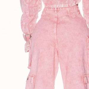 กางเกงคาร์โก้ผู้หญิงทรงสลิมแฟชั่นทันสมัย ขายส่ง สไตล์ลำลองใส่สบายสำหรับฤดูร้อน กางเกงจ็อกกิ้ง กางเกงคาร์โก้ผู้หญิง - Product Image 5