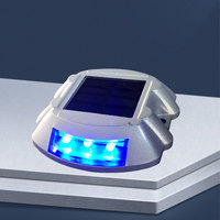 Feu de signalisation de sécurité routière solaire à LED clignotant en film d'aluminium laminé, qualité ingénieur, 50 000 heures, forme fer à cheval