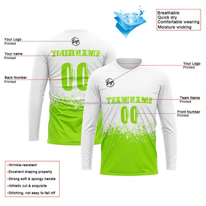 T-shirt à manches longues personnalisé par sublimation, vêtement de performance respirant pour les commandes en gros - Product Image 2