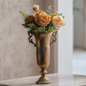 Vase décoratif en fer doré de luxe 2025, fait main, moderne, écologique, durable, pour la maison, le bureau, le salon, décoration de sol, nouvelle arrivée - Product Image 2