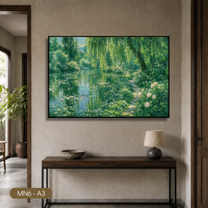 Peinture sur toile vintage de luxe, art mural en soie, décoration intérieure, décoration classique pour la maison, OEM du Vietnam, marque HALO - Product Image 4