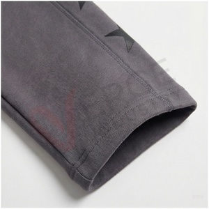 Ensemble de survêtement gris pour hommes, sweat-shirt à capuche à manches longues et pantalon à motif étoile, streetwear, coupe régulière, vêtements d'automne - Product Image 6