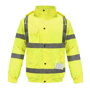 Chaqueta de Seguridad Reflectante con Logotipo Personalizado, Alta Visibilidad, para Construcción, Overol de Trabajo, Ropa de Trabajo de Invierno, Algodón con Certificación Oeko-Tex, Antialérgica - Product Image 3