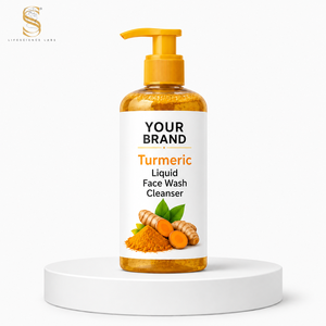 Limpiador Facial Líquido de Cúrcuma Orgánica al por Mayor, Fórmula Vegana con Aminoácidos, OEM/ODM, MOQ-1000 unidades, Combinación Profunda de AHA y Aceite - Product Image 3