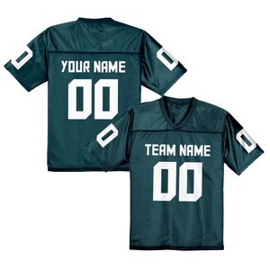 Camiseta de Fútbol Americano Azul Personalizable, Manga Corta, Cuello en V, Malla Transpirable, Nombre del Equipo Impreso, Unisex, Adulto - Product Image 6