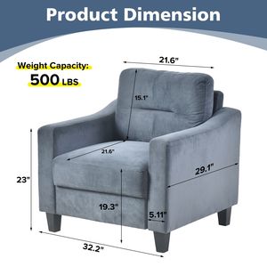 Sofás y Sillones Seccionales Cómodos para Espacios Pequeños - para Sala de Estar, Dormitorio, Oficina - Product Image 3