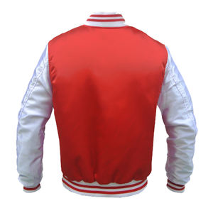 Veste bomber en satin personnalisée avec broderie, veste matelassée en satin de soie, veste de baseball fabriquée au Pakistan - Product Image 2