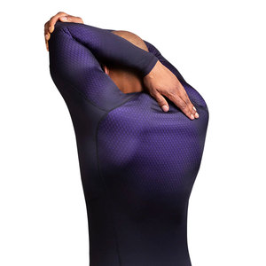 Camiseta de Compresión sin Mangas para Hombre, Color Degradado Morado, Secado Rápido, Sin Costuras, 100% Poliéster, UPF50+, Protección UV, 120g - Product Image 4