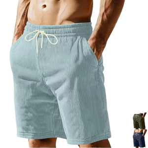 Nouvel Arrivage Short Homme Décontracté pour Fitness, Gym, Course, Golf, Natation, Taille Mi-Haute, 100% Coton Peigné, Braguette Zippée, Écologique, Couleur Unie - Product Image 1