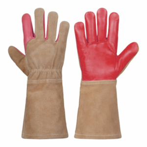 Gants de soudage TIG en cuir de chèvre et croûte de cuir, résistants à la chaleur, pour la protection individuelle, la lutte contre les incendies et la construction (vente en gros) - Product Image 2