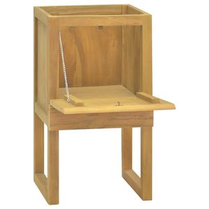 Meuble de salle de bain en bois de teck naturel massif, taille moyenne - Product Image 2