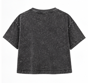 เสื้อครอปท็อปสไตล์วินเทจแบบย้อมสีเอซิดสั่งทำพิเศษจากโรงงาน (OEM) |   เสื้อยืดโอเวอร์ไซส์ลายกราฟิกสไตล์สตรีทแวร์สำหรับผู้หญิง |   ผู้ผลิตเสื้อยืดพิมพ์ลายพัฟ/สกรีน - Product Image 6