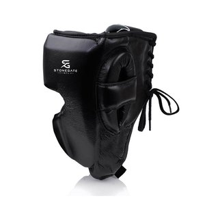 Protège-tête de boxe en cuir personnalisé, léger, respirant et réglable pour l'entraînement MMA et le kickboxing 2026 - Product Image 4