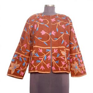 Chaqueta Étnica Bordada para Mujer, Estilo Informal, Abrigo de Otoño e Invierno, Forro de Algodón, Ropa Exterior Tradicional de Moda - Product Image 1