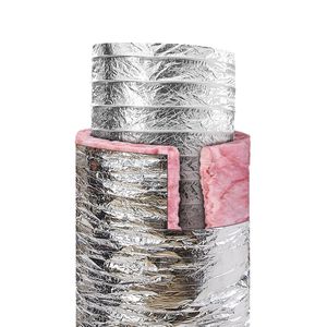 Tubo Flessibile per Asciugatrice da 4FT, Condotto Isolato da 25FT, Protezione a Tre Strati per Impieghi Gravosi, Riscaldamento HVAC per Appartamenti, 2 Morsetti per Tubo - Product Image 1