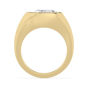 Anillo de compromiso de oro rosa de 10 quilates con diamante cultivado en laboratorio en forma de pera de 2.00 quilates, joyería de boda contemporánea para mujer. - Product Image 6