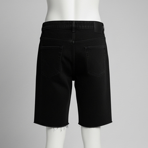 Shorts en jean respirants 100 % coton pour hommes, taille haute, avec cordon de serrage, décontractés, écologiques, prix raisonnables - Product Image 3