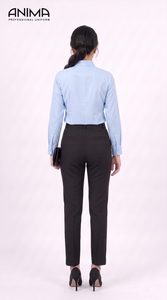 Chemise en bambou bleu ciel pour femme ANIMA, respirante, décontractée et professionnelle - Product Image 3
