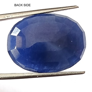 Saphir bleu naturel de 23,75 carats provenant de Birmanie, taille ovale facettée, non chauffé, pierre précieuse non montée - Product Image 6