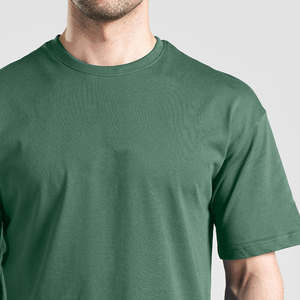 Camiseta de tela de algodón, camiseta tradicional de manga larga, camiseta personalizada de manga corta para hombre, corte holgado. - Product Image 4